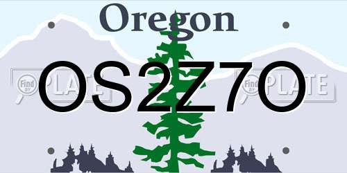 OS2Z7O Oregon License Plate