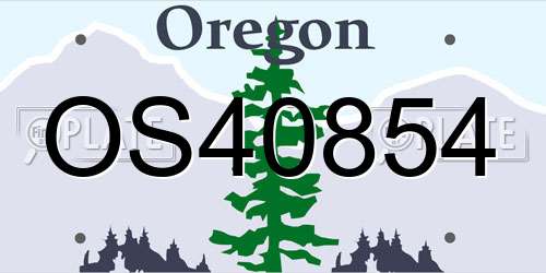 OS40854 Oregon License Plate