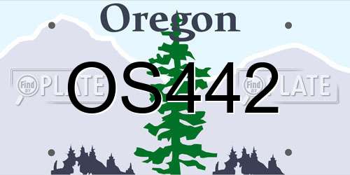 OS442 Oregon License Plate