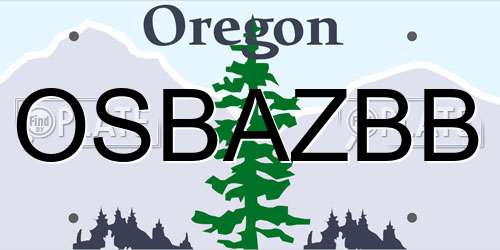 OSBAZBB Oregon License Plate