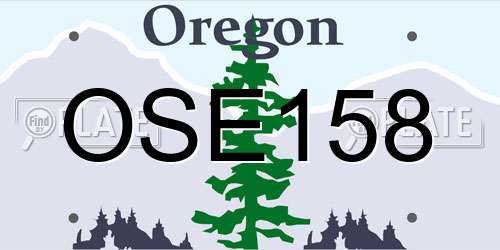 OSE158 Oregon License Plate