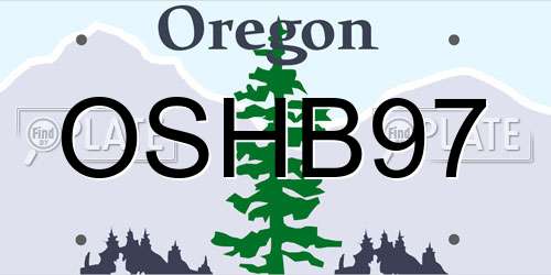 OSHB97 Oregon License Plate