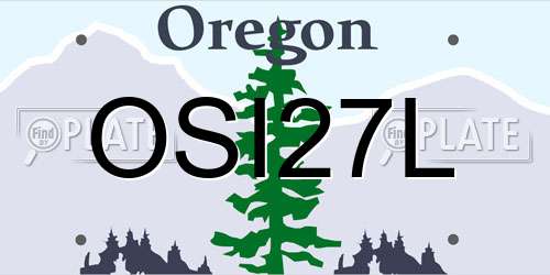 OSI27L Oregon License Plate