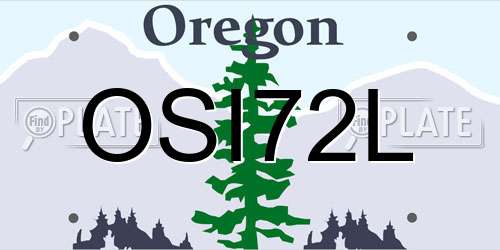 OSI72L Oregon License Plate
