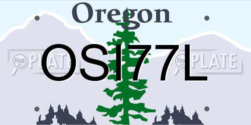 OSI77L Oregon License Plate