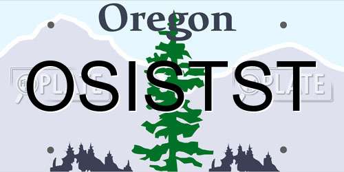 OSISTST Oregon License Plate