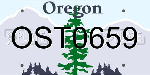 OST0659 Oregon License Plate