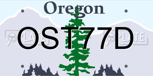 OST77D Oregon License Plate