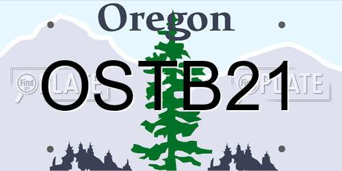 OSTB21 Oregon License Plate