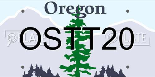 OSTT20 Oregon License Plate