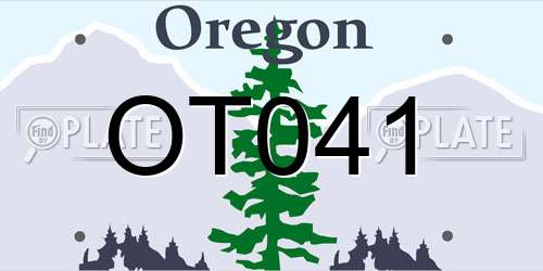 OT041 Oregon License Plate