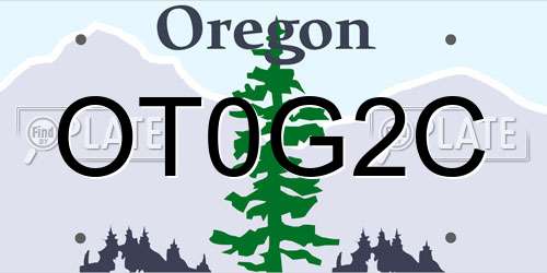 OT0G2C Oregon License Plate