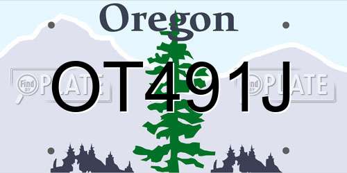 OT491J Oregon License Plate
