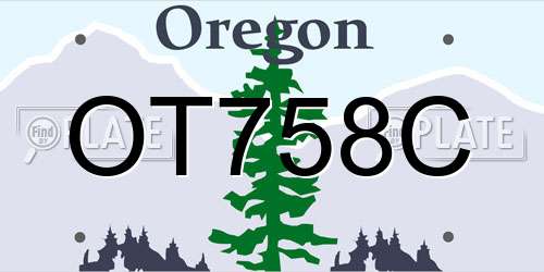 OT758C Oregon License Plate