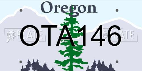 OTA146 Oregon License Plate