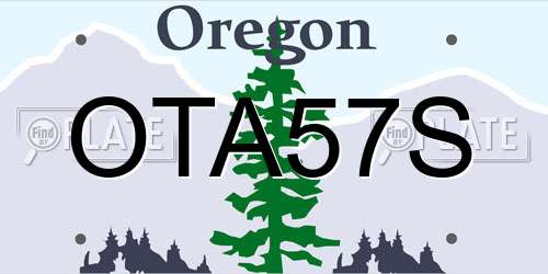 OTA57S Oregon License Plate