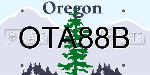 OTA88B Oregon License Plate
