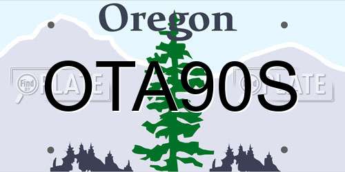OTA90S Oregon License Plate