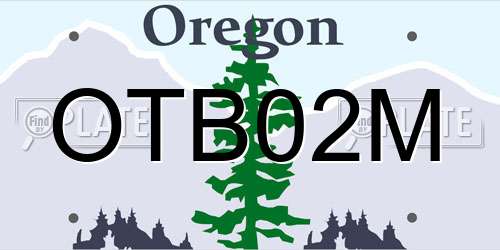 OTB02M Oregon License Plate