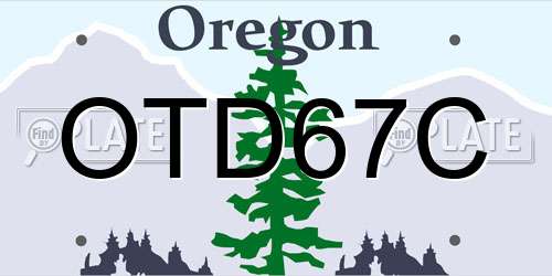 OTD67C Oregon License Plate