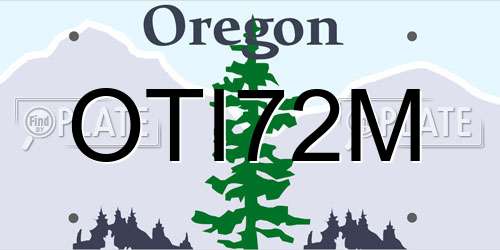 OTI72M Oregon License Plate