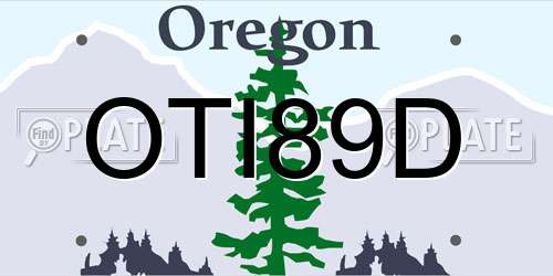 OTI89D Oregon License Plate