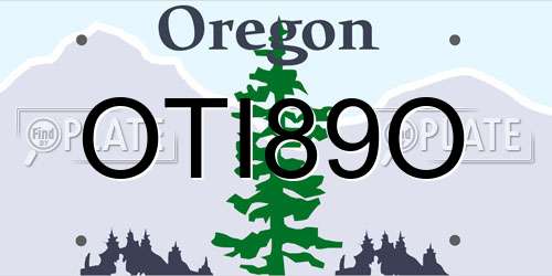 OTI89O Oregon License Plate
