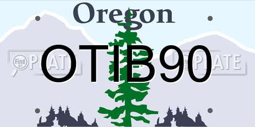 OTIB90 Oregon License Plate