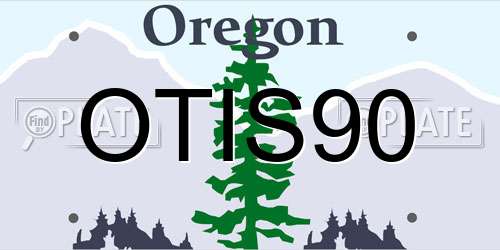 OTIS90 Oregon License Plate