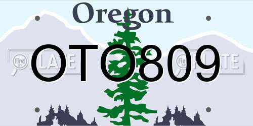 OTO809 Oregon License Plate