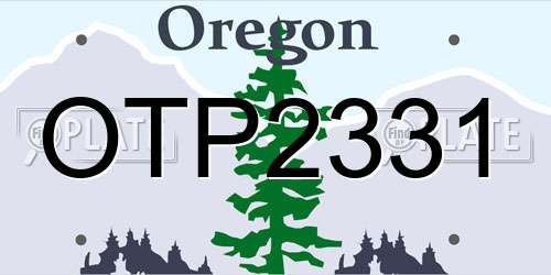 OTP2331 Oregon License Plate