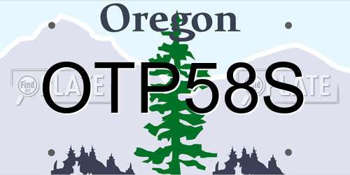 OTP58S Oregon License Plate