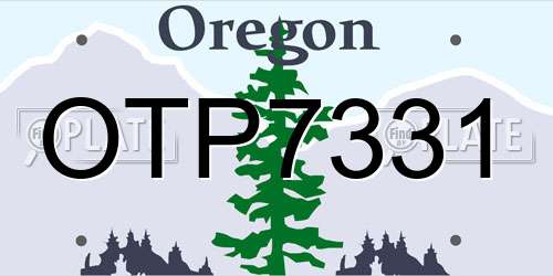 OTP7331 Oregon License Plate