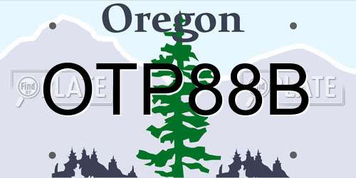 OTP88B Oregon License Plate