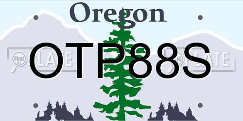 OTP88S Oregon License Plate
