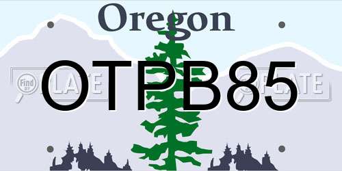 OTPB85 Oregon License Plate