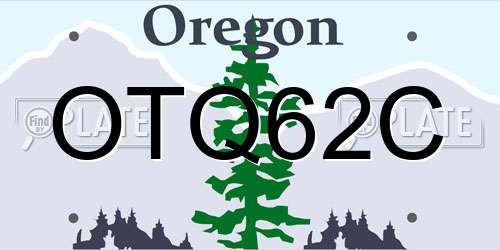 OTQ62C Oregon License Plate