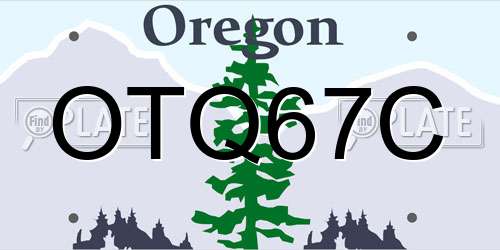 OTQ67C Oregon License Plate