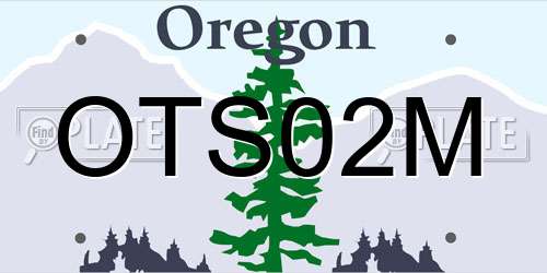 OTS02M Oregon License Plate