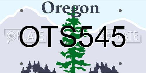 OTS545 Oregon License Plate