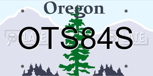 OTS84S Oregon License Plate