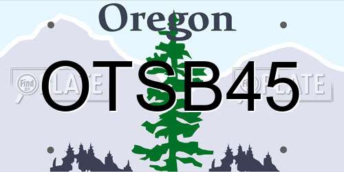 OTSB45 Oregon License Plate