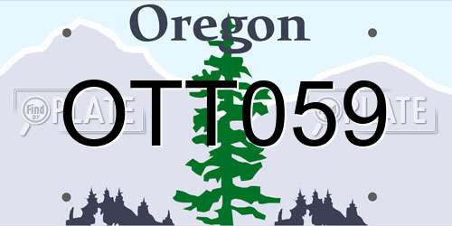 OTT059 Oregon License Plate