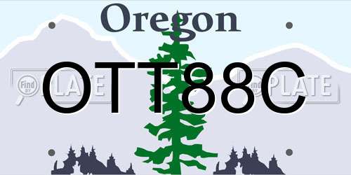 OTT88C Oregon License Plate