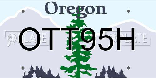 OTT95H Oregon License Plate