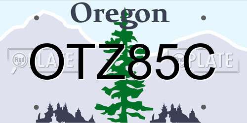 OTZ85C Oregon License Plate
