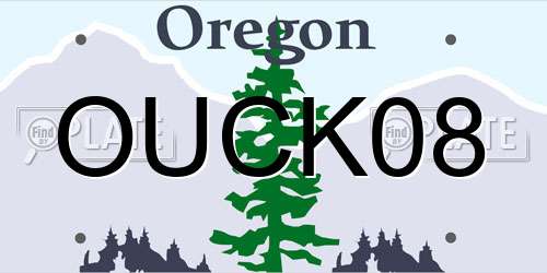 OUCK08 Oregon License Plate