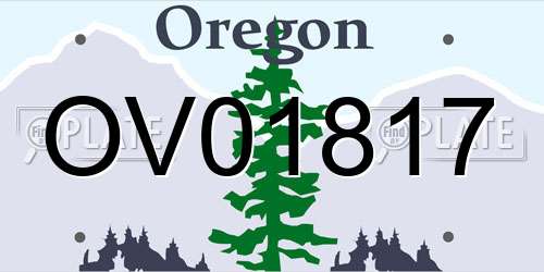 OV01817 Oregon License Plate