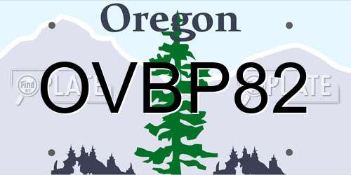 OVBP82 Oregon License Plate