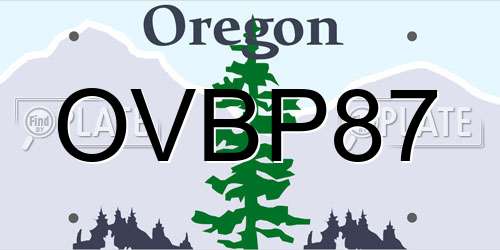 OVBP87 Oregon License Plate